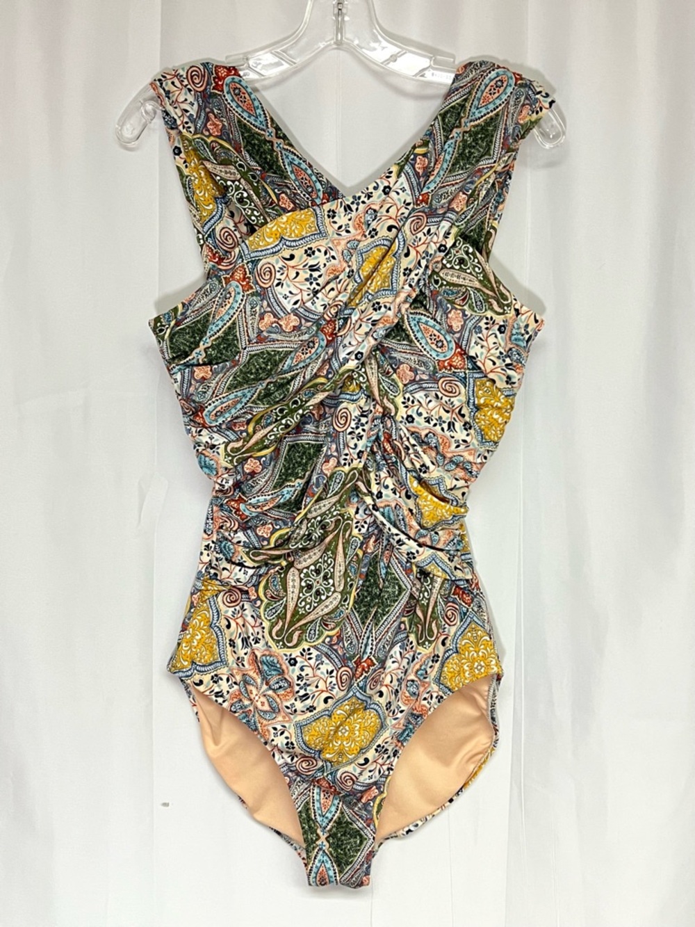 Garnet Hill Swimsuit Ruched One Piece Size 14